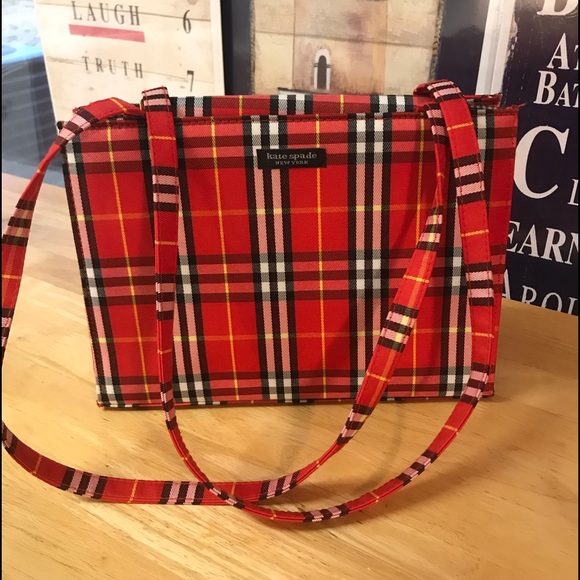 kate spade Handbags - KATE SPADE Red Plaid Purse